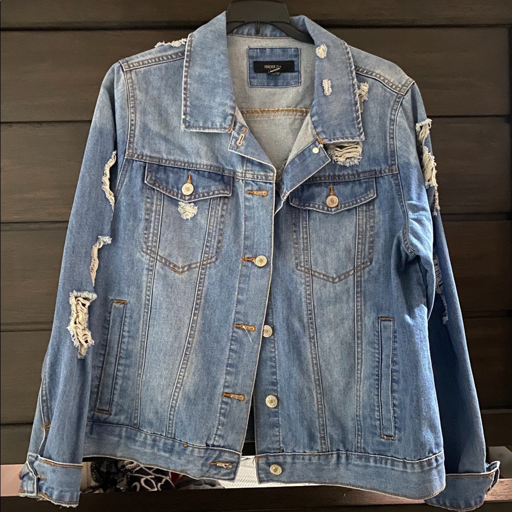 Distressed Jean Jacket